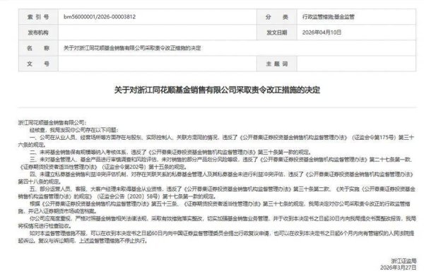 同花顺被罚！基金销售合规越来越严了