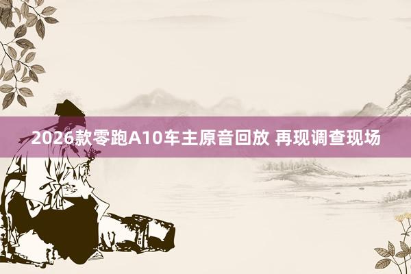 2026款零跑A10车主原音回放 再现调查现场