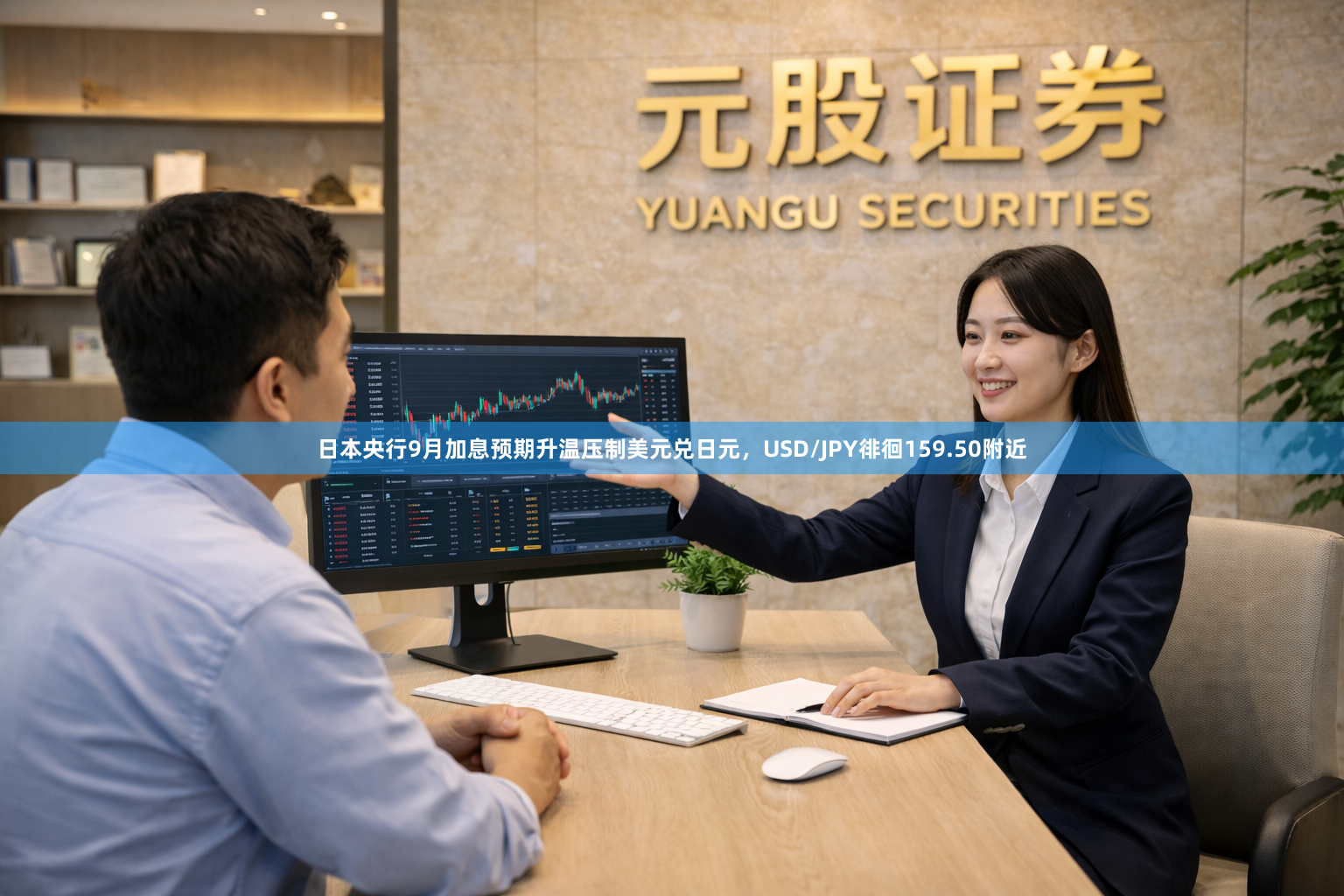 日本央行9月加息预期升温压制美元兑日元，USD/JPY徘徊159.50附近