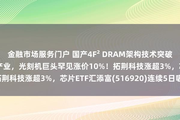 金融市场服务门户 国产4F² DRAM架构技术突破！马斯克出手芯片制造产业，光刻机巨头罕见涨价10%！拓荆科技涨超3%，芯片ETF汇添富(516920)连续5日吸金！